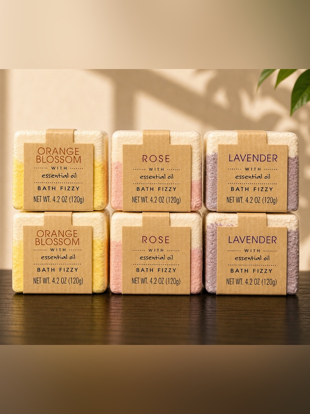6 Piece Bath Fizzy Spa Gift Set Variety Bundle